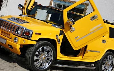 Yellow Baby Hummer Car Oxford